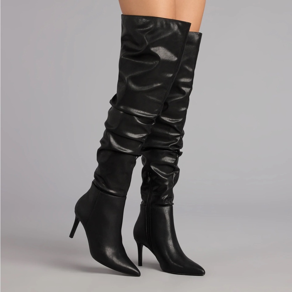 Windsor Sleek Thigh-High Stiletto Boots - Picture 3 of 8